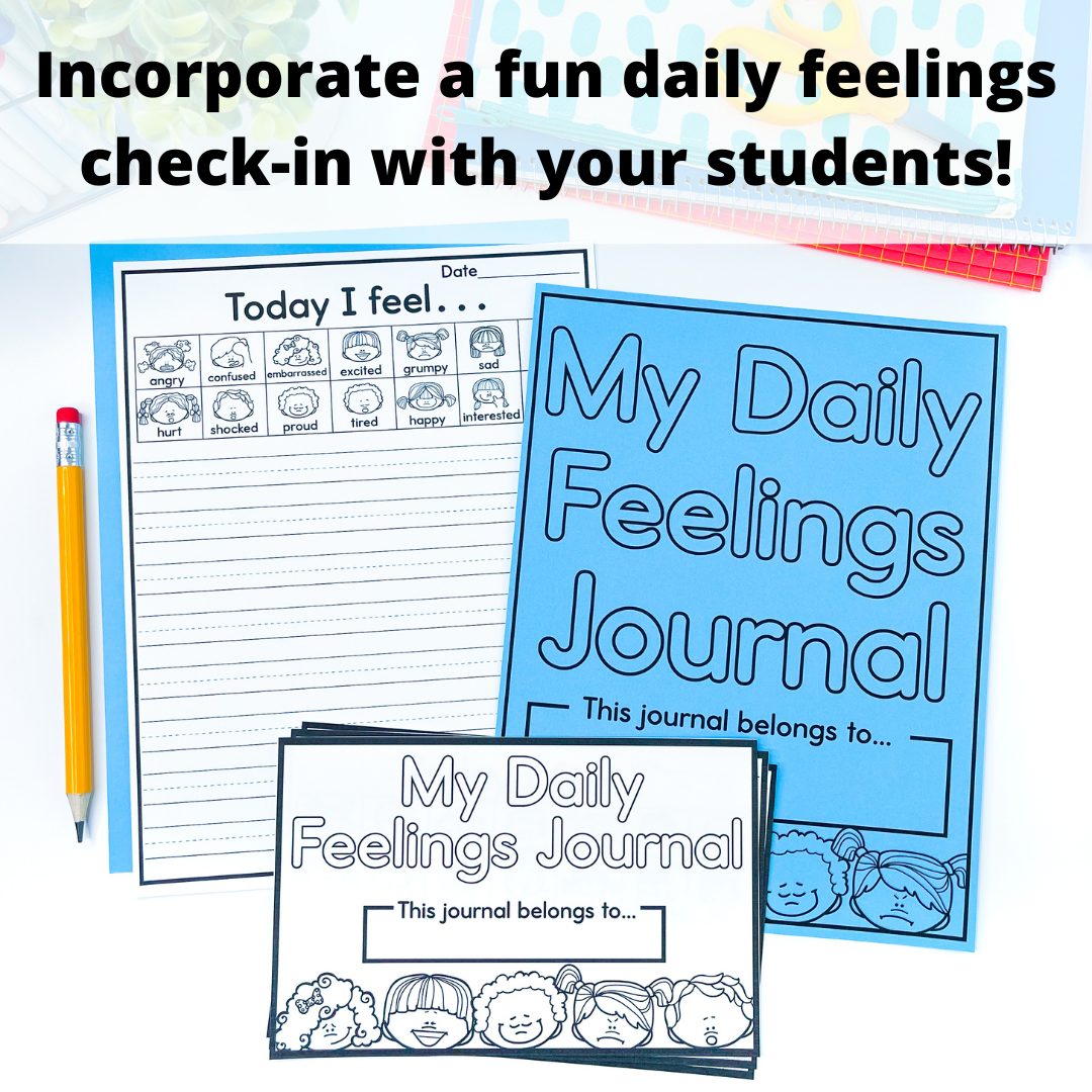 Social Emotional Learning Activities - Daily Feelings Check In Journal - SEL