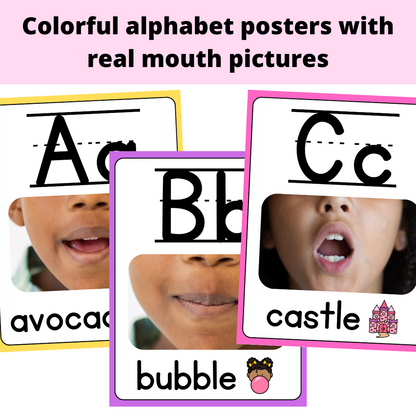 Alphabet Classroom Posters Science of Reading - Colorful Classroom Decor