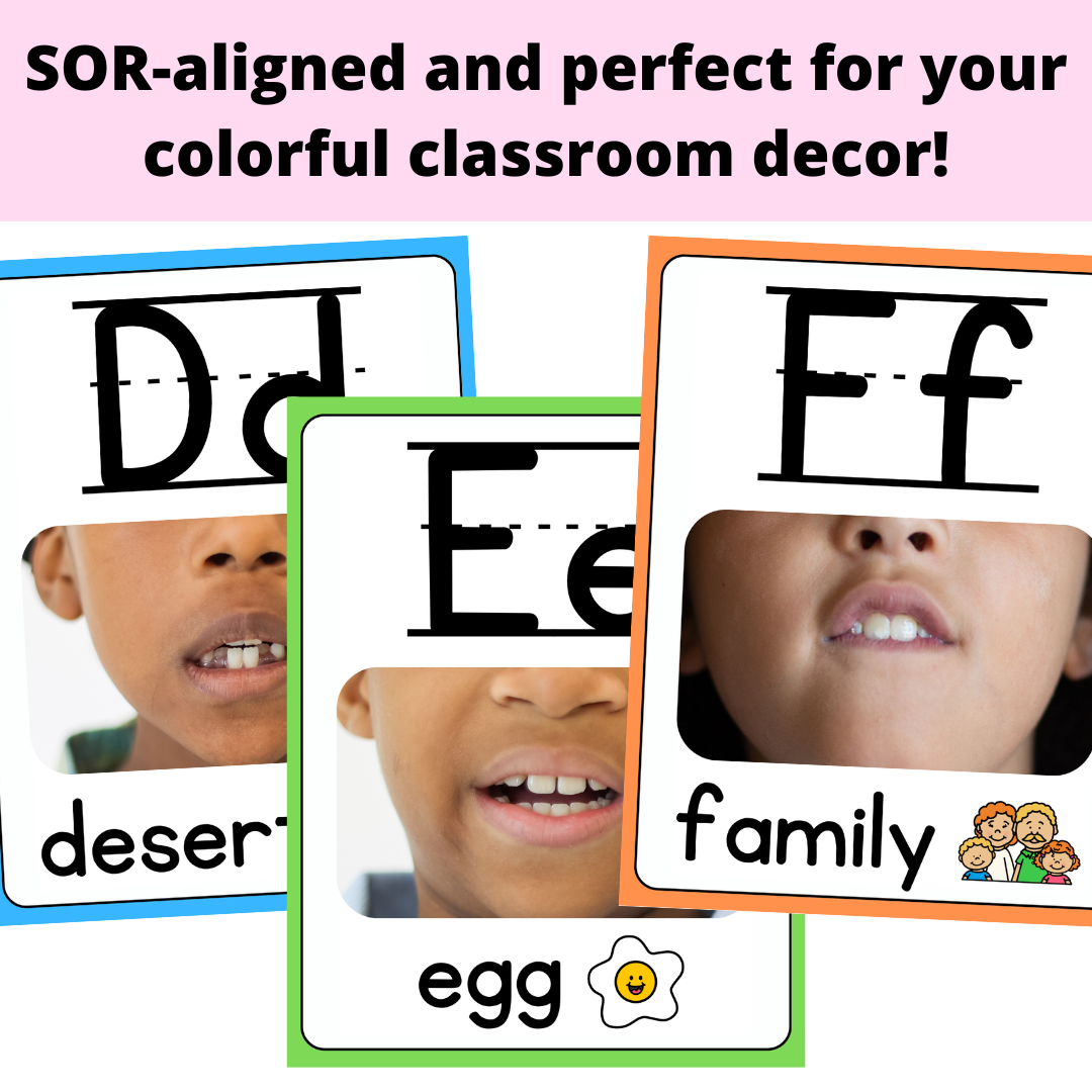 Alphabet Classroom Posters Science of Reading - Colorful Classroom Decor