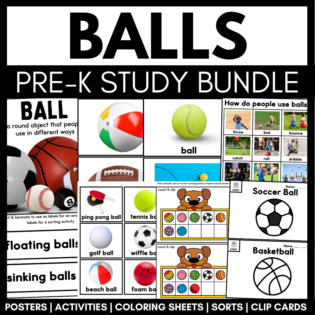 Creative Curriculum® Balls Study | Pre-K Gross Motor & STEM Activities Bundle