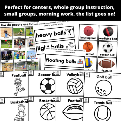Creative Curriculum® Balls Study | Pre-K Gross Motor & STEM Activities Bundle