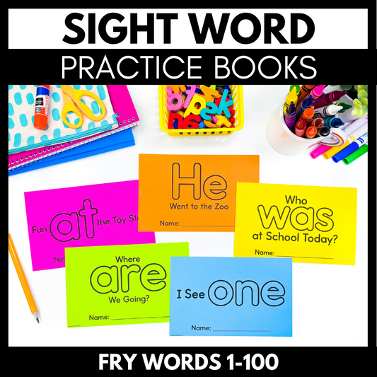 Bundle of Sight Word Practice Books - Fry Words 1-100